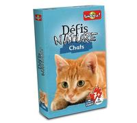 Bioviva – Jeu de cartes Défis Nature : Chats – 2–6 joueurs – Dès 7 ans – Fabriqué en France