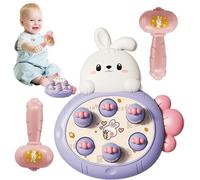 Jeu pour | Portable Cartoon Rabbit Pound un jeu de taupe,Jouet d'apprentissage pour tout-petits avec 2 marteaux martelants, jouets d'anniversaire sur le thème du lapin pour les de 3 ans et plus