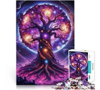 Jeu Pratique Arbre de Vie Cosmique Puzzles pour Adultes 1000 pièces 50x75cm avec des pièces de Formes aléatoires entièrement imbriquées
