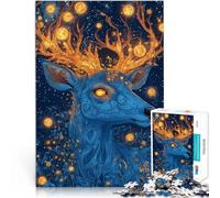 Jeu Pratique Cerf d'âme Fantastique Puzzles de 1000 pièces pour Adultes 38x52cm Décoration Murale, Cadeaux Uniques pour Anniversaire et Noël pour Les 14 Ans et Plus