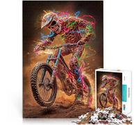 Jeu Pratique Pilote de Motocross Squelette Puzzles pour Adultes 2000 pièces 70x100cm Offrir en Cadeau à Toute la Famille Convient aux Personnes de Plus de 14 Ans