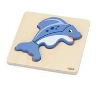 JEU PUZZLE - VIGA - Mini puzzle en bois Poisson - 4 pièces - Motricité fine - 18 mois et plus