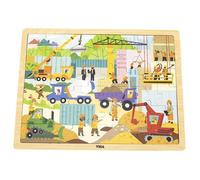 JEU PUZZLE - VIGA - Puzzle en bois Zone de construction - 48 pièces - Multicolore - À partir de 3 ans