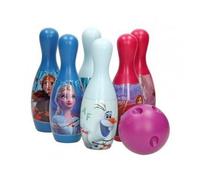Jeu Quilles Reine Des Neiges Ii : 6 Quilles 18 Cm Et Mini Boule - Plastique - Bowling Enfant Fille - Set Jouet Disney Frozen Et Carte Animaux