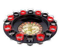 Jeu Roulette 30 cm - Jeu pour apéro Roulette 16 Verres et 2 Billes - Idéal pour soirée entre amis nouvel an, a