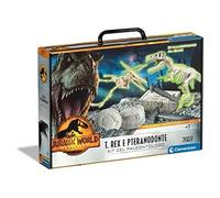 Jeu scientifique - CLEMENTONI - Jurassic World 3 Dominion - T-Rex et Ptéranodon - À partir de 8 ans - Mixte