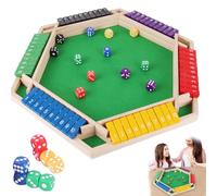 Jeu Shut The Box, Jeu de Dés Classique Shut The Box pour 6 Joueurs, Jeux de Dés de Table Interactifs Traditionnels, Plateau de Nombres à Double Volet pour Enfants et Adultes