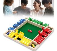 Jeu Shut The Box - Jeu de mathématiques de table amusant pour adultes et enfants, jeu de société de stratégie mathématique, jeu à 2 joueurs et plus, pour soirée de jeu, maison, bar, fête (#2)