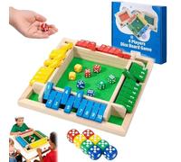 Jeu Shut The Box, Jeu de société de dés en Bois pour 2 à 4 Joueurs, Jouet éducatif d'apprentissage des mathématiques et de Formation à la logique pour la Famille, la Salle de Classe et la fête