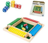 Jeu Shut The Box, Jeux de Mathématiques sur Table de Société en Bois pour 2 À 4 Joueurs, Jeu de Cartes À Rabat À Quatre Faces, Améliore Les Compétences Mathématiques, pour Salle de Classe Et Maison