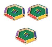 Jeu Shut The Box pour 6 Joueurs, Jeu de Société en Bois Traditionnel Mathématique pour Pub, Jeu de Dés Éducatif pour Famille, Enfants et Adultes-Multicolor-3PCS