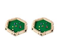 Jeu Shut The Box pour 6 Joueurs, Jeu de Société en Bois Traditionnel Mathématique pour Pub, Jeu de Dés Éducatif pour Famille, Enfants et Adultes-Natural Wood Color-2PCS