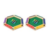 Jeu Shut The Box pour 6 Joueurs, Jeu de Société en Bois Traditionnel Mathématique pour Pub, Jeu de Dés Éducatif pour Famille, Enfants et Adultes-Multicolor-2PCS