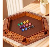 Jeu Shut The Box pour 6 Joueurs, Jeu de Société en Bois Traditionnel Mathématique pour Pub, Jeu de Dés Éducatif pour Famille, Enfants et Adultes-Brown-1PCS