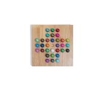 Remember Jeu de société Solitaire – 32 boules colorées, plateau en bois, dès 5 ans