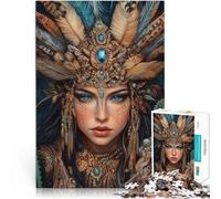 Jeu Stimulant Belle Princesse Indienne Puzzles de 1000 pièces pour Adultes 26x38cm Cadeau d'anniversaire pour Les Personnes de 14 Ans et Plus