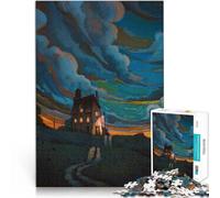 Jeu Stimulant Solitude Bleue Puzzles pour Adolescents 1000 pièces 38x52cm Chaque pièce est Unique - Jeu Familial Stimulant et Amusant