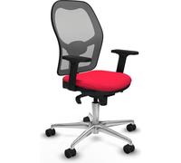 Piqueras y Crespo Chaise de bureau avec bras 2D pour 8 heures d'utilisation, poids maximum 120 kg, mécanisme synchrone 5 positions, sans tête, appui lombaire 1D, dossier fixe, couleur industrielle