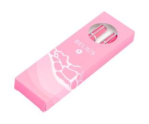 JEU STYLO ET ROULER BELIUS ENDLESS SUMMER ALUMINIUM COULEUR ROSE ET ARGENT ENCRE BLEUE BOÎTE DE DESIGN