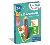 Jeu stylo interactif Clementoni Mon stylo Les animaux - 12 mini-puzzles - Rouge - Dès 2 ans Rouge (avec zone d'étiquette bleue)