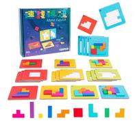 Jeu Tangram Enfant, Bois Puzzle Tangram, Tetris Tangram Montessori Puzzle, Jeu Educatif Montessori,Tangram Cerveau Jeu Bloc, Jouets Cadeau Éducatif pour Enfants Tout Petits 3 4 5 6 7 Ans