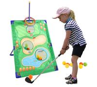 Jeu tarif Golf, Jeu d'entraînement Golf de go LF, entraîneur Lancement Bague Golfs, Support Portable, Tapis Cible Collant, 1 Set/Multicolore, Bureaux d'arrière-Cour