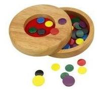 Jeu Tiddly Winks - Jeu de société d'antan pour toute la famille - A partir de 3 ans Multicolore