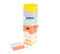 TP Toys Tour d’Équilibre Géante en Bois FSC® - Jeu d’Adresse Familial - Intérieur/Extérieur - Pièces Colorées - Pour Enfants et Adultes - Dès 5 Ans - Format XL Ludique et Convivial