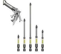 Jeu Tournevis | 5 Pièces Magnétique Précision Antidérapant | Kit combiné d'de perceuse | Pour atelier domestique garage chantier travail du bois travail des métaux perçage