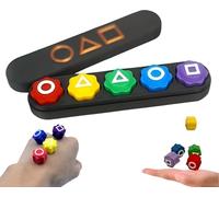 Jeu Traditionnel coréen,Jeu Gonggi, Gonggi Jack Stone Pebbles Set ,Jeu Folklorique coréen,Jouet éducatif Classique pour activité familiale Portable et Durable pour Tous Les âge (1 Set (5 PCS+Plateau))