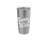 Jeu vidéo amusant toute l'année Résolution du Nouvel An Gamers Gobelet isotherme en acier inoxydable double paroi