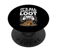 Jeu vidéo Coffre au trésor rôle de Joueur It's All About The Loot PopSockets PopGrip Adhésif