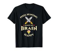 Jeu vidéo d'arcade Gamer Pixel Hunting Makes My Brain Happy T-Shirt