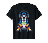 Jeu vidéo de Chien Gamer Suisse coloré T-Shirt