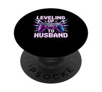 Jeu vidéo Engagement for Groom Leveling Up to Husband PopSockets PopGrip Adhésif