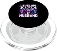 Jeu vidéo Engagement for Groom Leveling Up to Husband PopSockets PopGrip pour MagSafe
