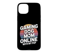 Jeu vidéo Gaming Dog Mom Online with My Pup Coque pour iPhone 15 Plus