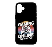 Jeu vidéo Gaming Dog Mom Online with My Pup Coque pour iPhone 16 Plus
