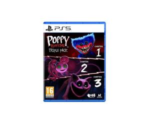 Jeu vidéo Maximum Games Poppy Playtime Triple Pack PS5 3 chapitres sur un disque, édition Blu-ray avec couverture réversible, blanc