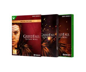 Jeu vidéo Nacon GreedFall: The Dying World Deluxe Edition Steelbook Artbook Bande originale digitale Contenu bonus Xbox Series X Vert