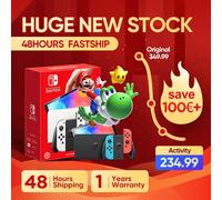 Jeu vidéo OLED Nintendo Switch, écran OLED 7 pouces, blanc ou néon, 64 Go, audio amélioré, port LAN filaire, version verre OLED Blanc