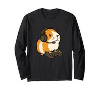 Jeu vidéo pour Cochon d'Inde - Jeu de Mots pour Les Amoureux des Animaux Manche Longue