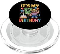 Jeu vidéo rétro 12e Anniversaire garçon 12 Ans Pixel Art PopSockets PopGrip pour MagSafe
