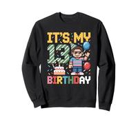 Jeu vidéo rétro 13e Anniversaire garçon 13 Ans Pixel Art Sweatshirt