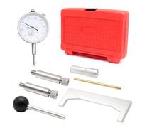 JEUCLEL 7PCS Universal Diesel Fuel Injection Pump Timing Gauge Set, Static Regulator Adapter Setting Plug Kit with 0-10mm VE Pump Dial Indicator Vas 6079 Compatible with VW Audi Volvo Dodge Cummins