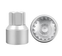 JEUCLEL ABC63 17Pt Outer Ring 2mm Wheel Locking Nut Key for Porsche VW | Wheel Lock Nut Socket Adapter, AntiTheft Lug Nut Removal Tool, AntiTheft Screw Remover, Repair Tool, Tyre Fitting, garage