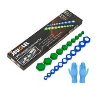 JEUCLEL Lot de 21 adaptateurs magnétiques à douille avec profil hexagonal, 10 tailles SAE (5/16-7/8") et 11 tailles métriques (8-19 mm), pour un travail efficace et facile