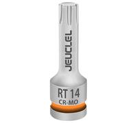 JEUCLEL RT14 Spline Bit Socket, 1/2" Drive Spline Hex 6 Point Impact Socket | 3-Inch, Cr-Mo Steel, Lengthen Screwdriver Adapter for Electric Ratchet Wrenches, Fastening Screws, Socket Wrench, Head Drill