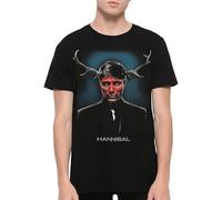 JEUDJJBW Hannibal TV Series Art T-T-Shirts à Manches Courtes, Mads Mikkelsen T-Shirts à Manches Courtes(X-Large)