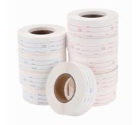 JEUIHAU Lot de 10 rouleaux de 5 000 autocollants amovibles pour aliments - 2,1 x 5,1 cm - Étiquettes de congélation préparées pour récipients et bocaux - Rouge et bleu